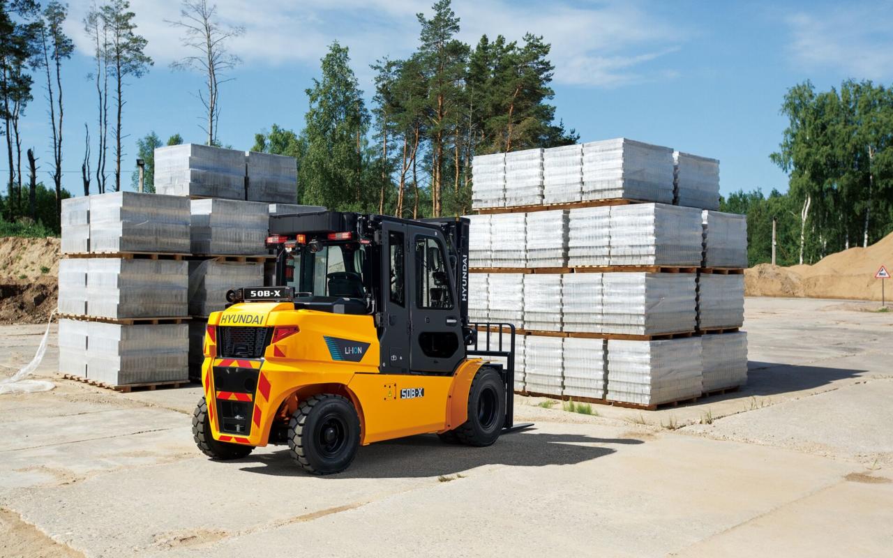 40b, 45b, 50b X, 55b X hyundai elektrische heftruck zwaar