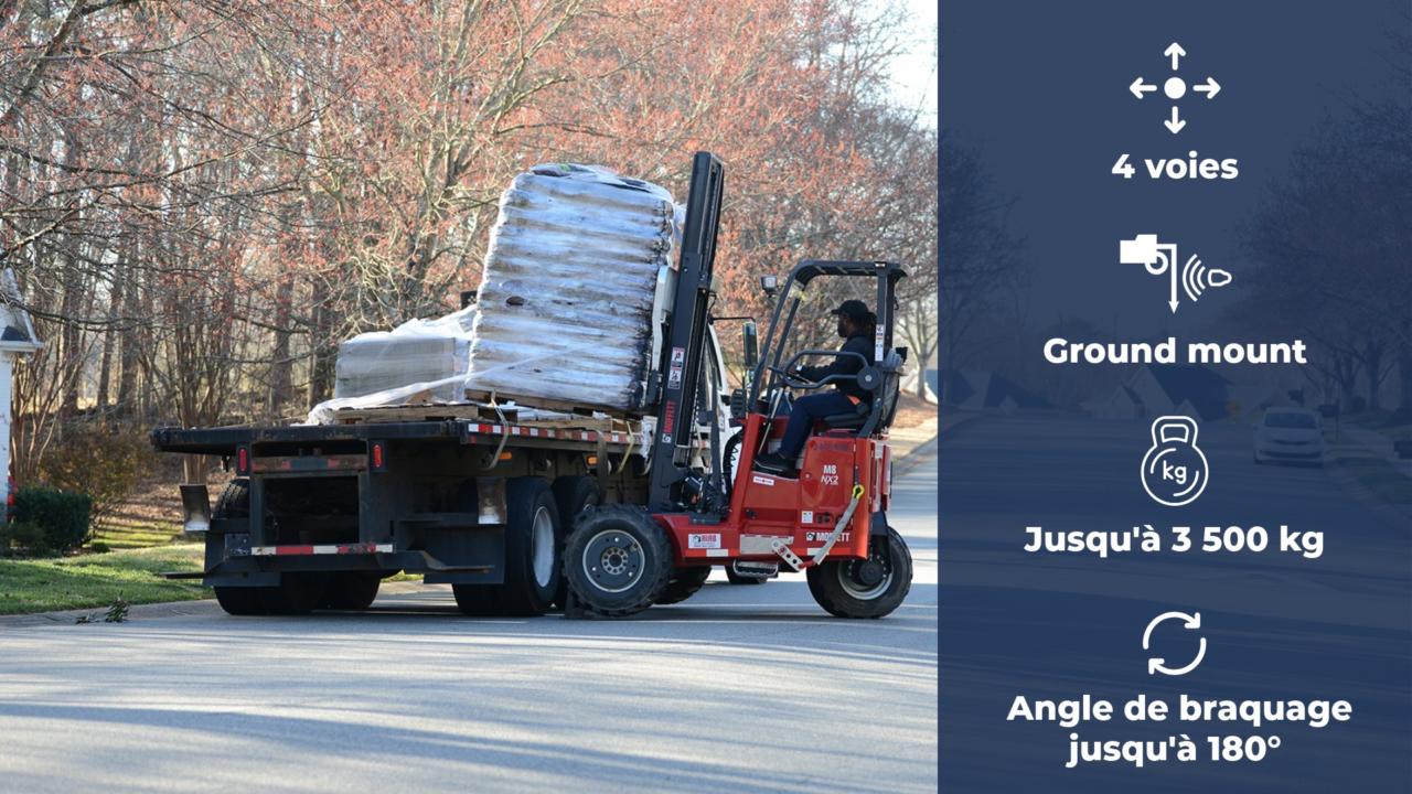 Chariot élévateur embarqué Moffett M8 NX2 : un chariot élévateur puissant pour les charges lourdes